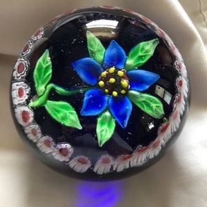 Millefiori Murano vintage art glass paperweight. No chips!